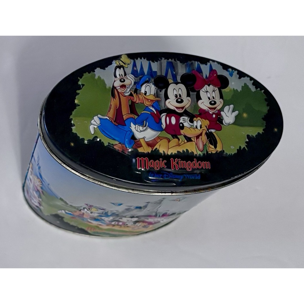 VTG Walt Disney World Magic Kingdom 3-D Embossed Raised Metal‎ Candy Tin (Empty)